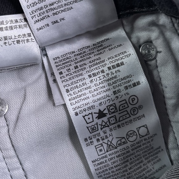 Levis 569 Jeans Mens 36x34 Grey Black Loose Straight Fit Baggy Stretch Denim - Picture 11 of 13